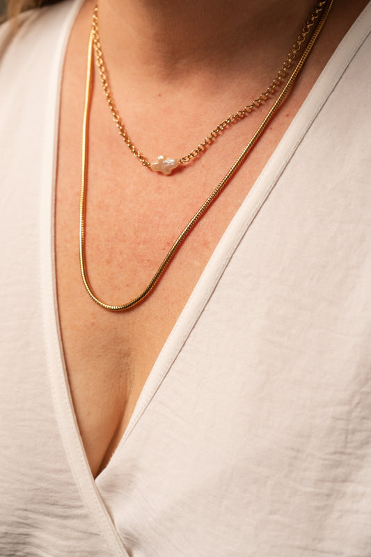 Collar Mini Cruz Perla