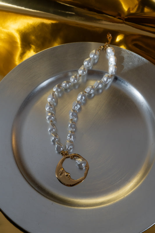 Collar Luna De Perlas