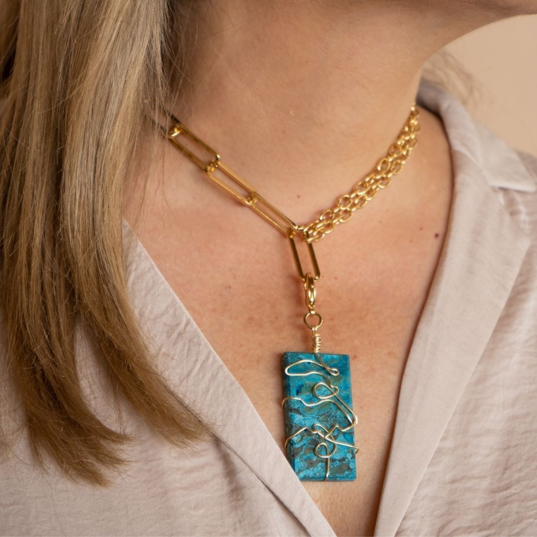 Collar Square Turquoise