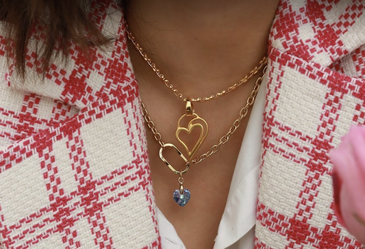 Corazón Cristal con clip