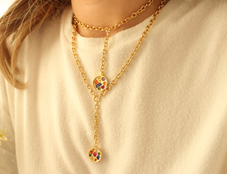 Collar Circulo con Colores